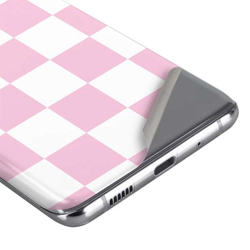Pink and White Checkerboard Galaxy S20 Ultra 5G Skin