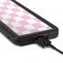 Pink and White Checkerboard Galaxy S20 Waterproof Case