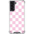 Pink and White Checkerboard Galaxy S21 5G Clear Case