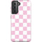 Pink and White Checkerboard Galaxy S21 5G Pro Case