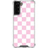 Pink and White Checkerboard Galaxy S21 FE Clear Case