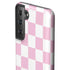 Pink and White Checkerboard Galaxy S21 FE Pro Case