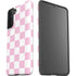 Pink and White Checkerboard Galaxy S21 FE Pro Case
