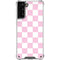 Pink and White Checkerboard Galaxy S21 Plus 5G Clear Case