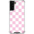 Pink and White Checkerboard Galaxy S21 Plus 5G Clear Case