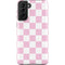 Pink and White Checkerboard Galaxy S21 Plus 5G Pro Case