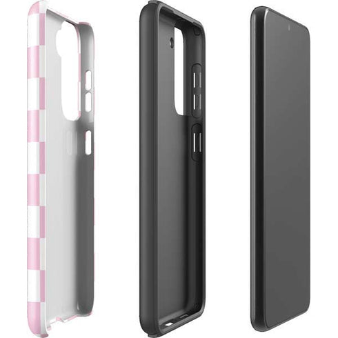Pink and White Checkerboard Galaxy S21 Plus 5G Pro Case