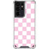 Pink and White Checkerboard Galaxy S21 Ultra 5G Clear Case