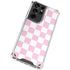 Pink and White Checkerboard Galaxy S21 Ultra 5G Clear Case