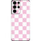 Pink and White Checkerboard Galaxy S21 Ultra 5G Skin