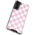 Pink and White Checkerboard Galaxy S22 Clear Case