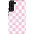 Pink and White Checkerboard Galaxy S22 Plus Pro Case