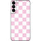 Pink and White Checkerboard Galaxy S22 Plus Skin