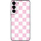 Pink and White Checkerboard Galaxy S22 Skin