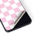 Pink and White Checkerboard Galaxy S22 Skin