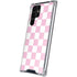Pink and White Checkerboard Galaxy S22 Ultra Clear Case