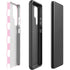 Pink and White Checkerboard Galaxy S22 Ultra Pro Case