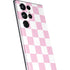 Pink and White Checkerboard Galaxy S22 Ultra Skin