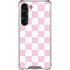 Pink and White Checkerboard Galaxy S23 Clear Case