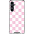 Pink and White Checkerboard Galaxy S23 FE Clear Case