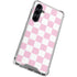 Pink and White Checkerboard Galaxy S23 FE Clear Case