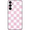 Pink and White Checkerboard Galaxy S23 FE Skin