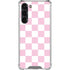 Pink and White Checkerboard Galaxy S23 Plus Clear Case