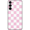 Pink and White Checkerboard Galaxy S23 Plus Skin