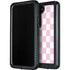 Pink and White Checkerboard Galaxy S23 Plus Waterproof Case