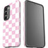 Pink and White Checkerboard Galaxy S23 Pro Case