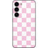 Pink and White Checkerboard Galaxy S23 Skin