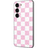 Pink and White Checkerboard Galaxy S23 Skin