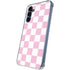 Pink and White Checkerboard Galaxy S24 Clear Case