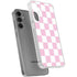 Pink and White Checkerboard Galaxy S24 Plus Clear Case