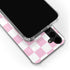 Pink and White Checkerboard Galaxy S24 Plus Clear Case