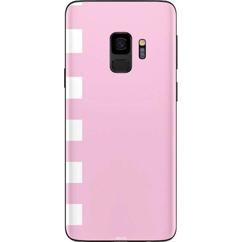 Pink and White Checkerboard Galaxy S9 Skin