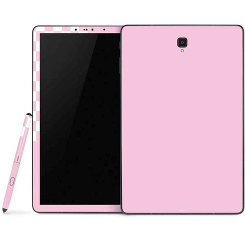 Pink and White Checkerboard Samsung Galaxy Tab Skin