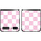 Pink and White Checkerboard Galaxy Z Flip Skin