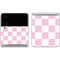 Pink and White Checkerboard Galaxy Z Flip4 5G Skin