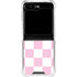 Pink and White Checkerboard Galaxy Z Flip5 5G Clear Case