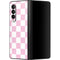 Pink and White Checkerboard Galaxy Z Fold3 5G Skin