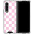 Pink and White Checkerboard Galaxy Z Fold4 5G Clear Case
