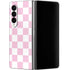Pink and White Checkerboard Galaxy Z Fold4 5G Skin