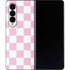 Pink and White Checkerboard Galaxy Z Fold4 5G Skin