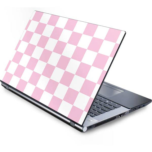 Pink and White Checkerboard Generic Laptop Skin
