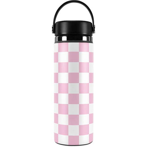 Pink and White Checkerboard Hydro Flask 20oz Wide Mouth Skin