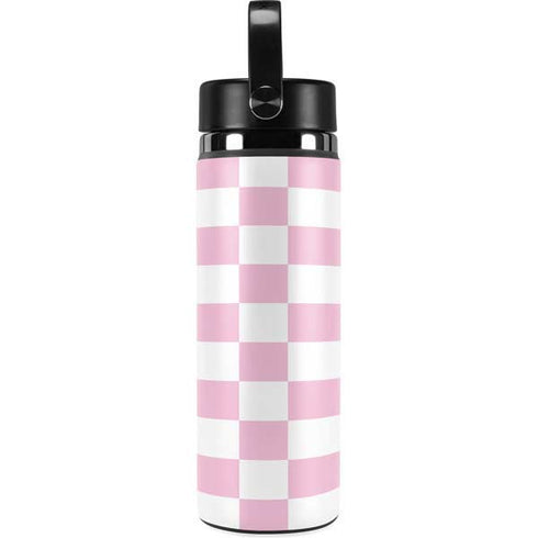 Pink and White Checkerboard Hydro Flask 20oz Wide Mouth Skin