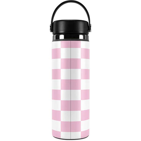Pink and White Checkerboard Hydro Flask 20oz Wide Mouth Skin