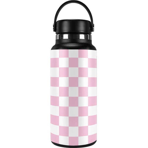 Pink and White Checkerboard Hydro Flask 32oz Wide Mouth Skin