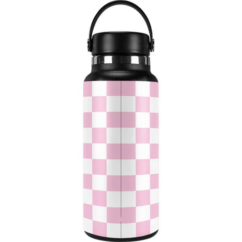 Pink and White Checkerboard Hydro Flask 32oz Wide Mouth Skin